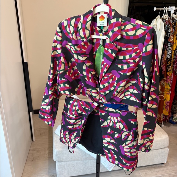 Farm Rio: Colorful Patterned cut out Blazer - Picture 9 of 13